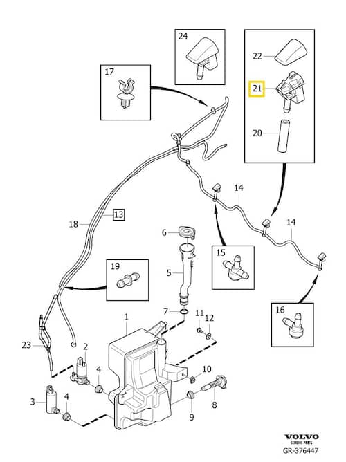 Volvo Original Spolarmunstycke