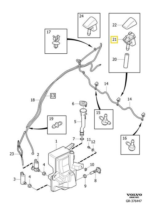 Volvo Original Spolarmunstycke