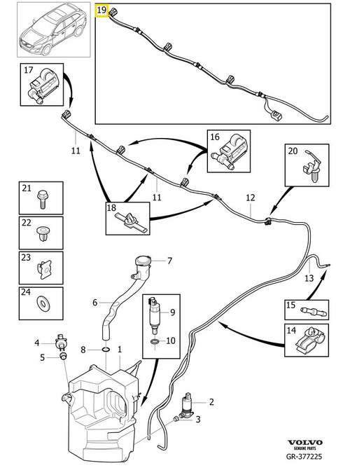 Volvo Original Spolarmunstycke