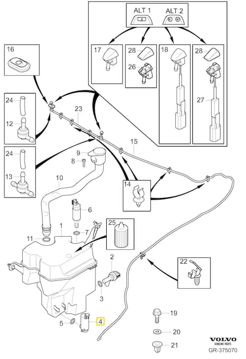 Volvo Original Spolarpump