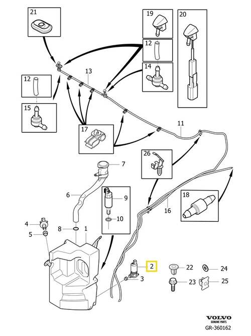 Volvo Original Spolarpump