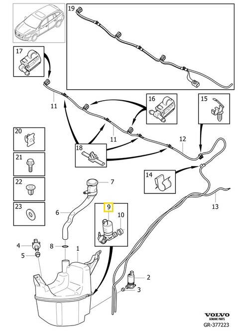 Volvo Original Spolarpump