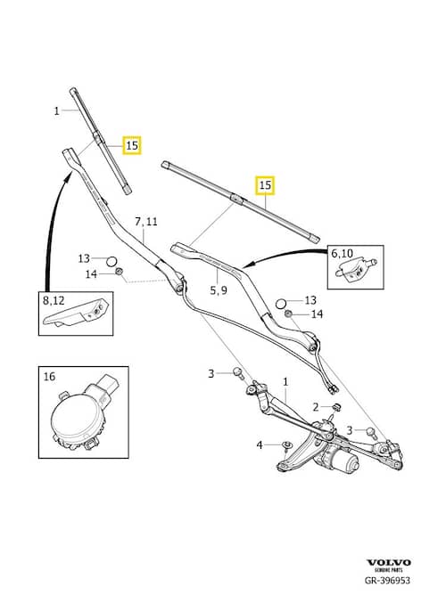 Volvo Original Torkarbladsats