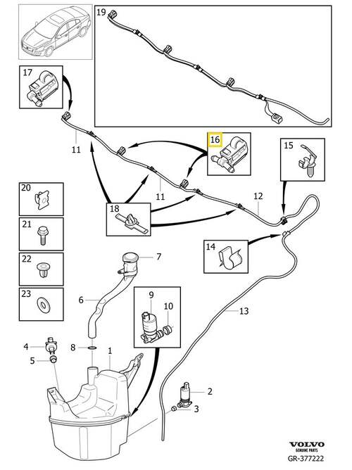 Volvo Original Spolarmunstycke