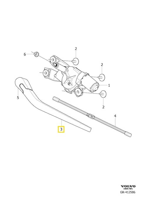 Volvo Original Torkararm