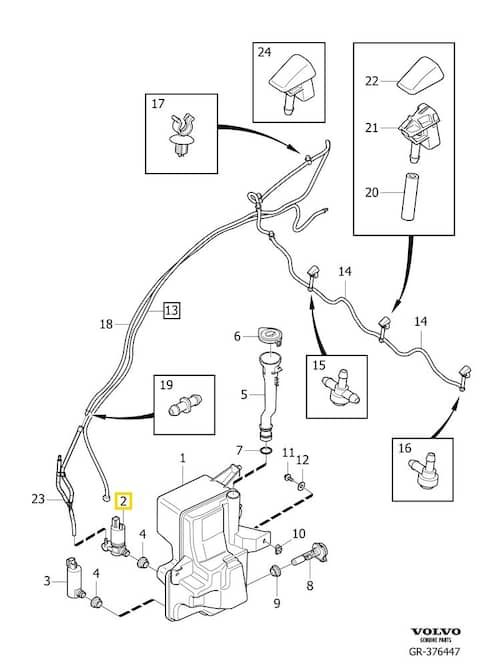 Volvo Original Spolarpump