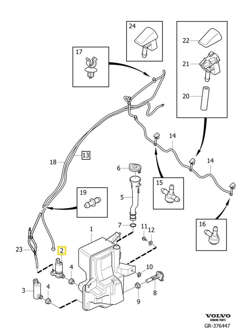 Volvo Original Spolarpump