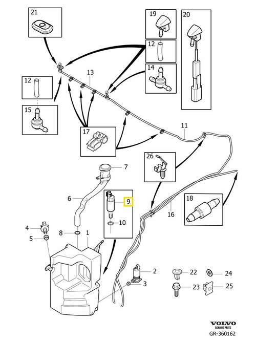 Volvo Original Spolarpump