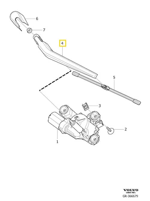 Volvo Original Torkararm