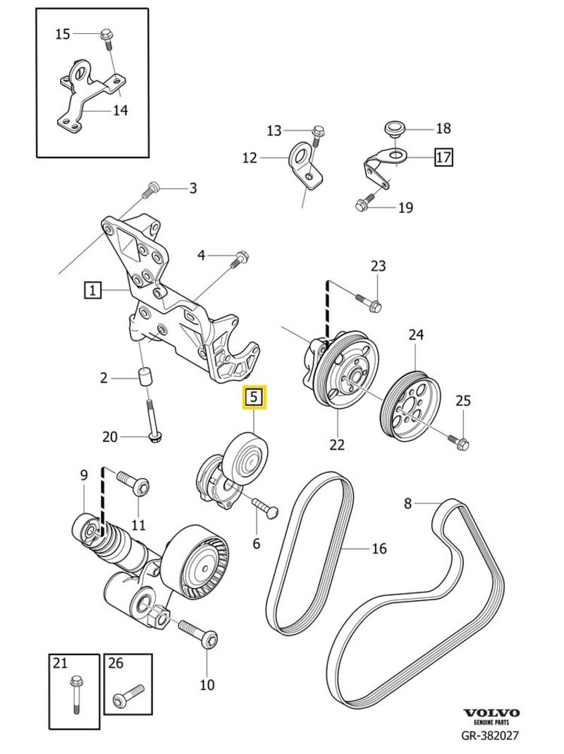 Volvo Original Hjälpaggregatsremsats