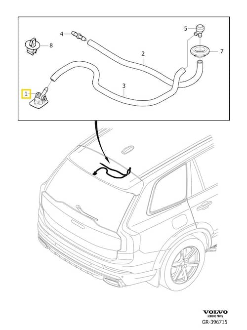 Volvo Original Spolarmunstycke