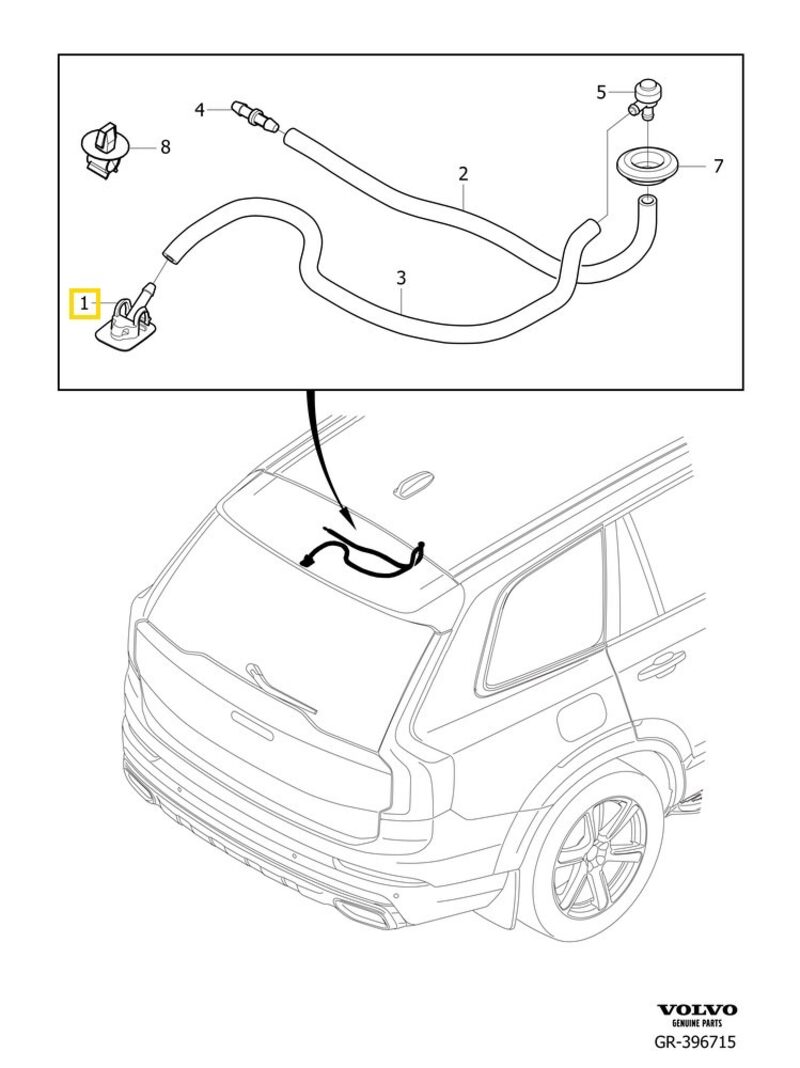 Volvo Original Spolarmunstycke