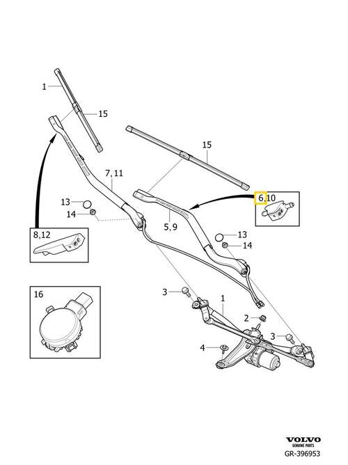 Volvo Original Spolarmunstycke