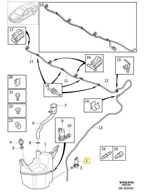 Volvo Original Spolarpump