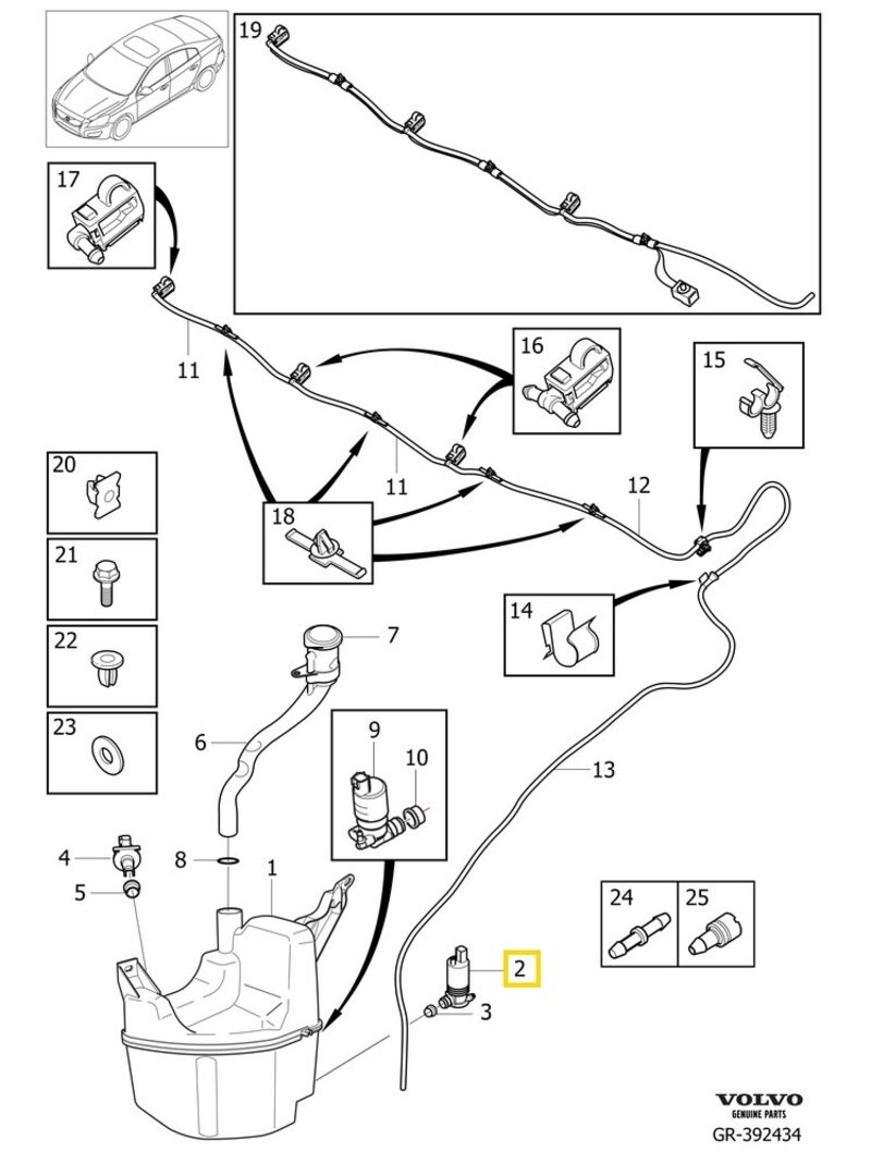 Volvo Original Spolarpump