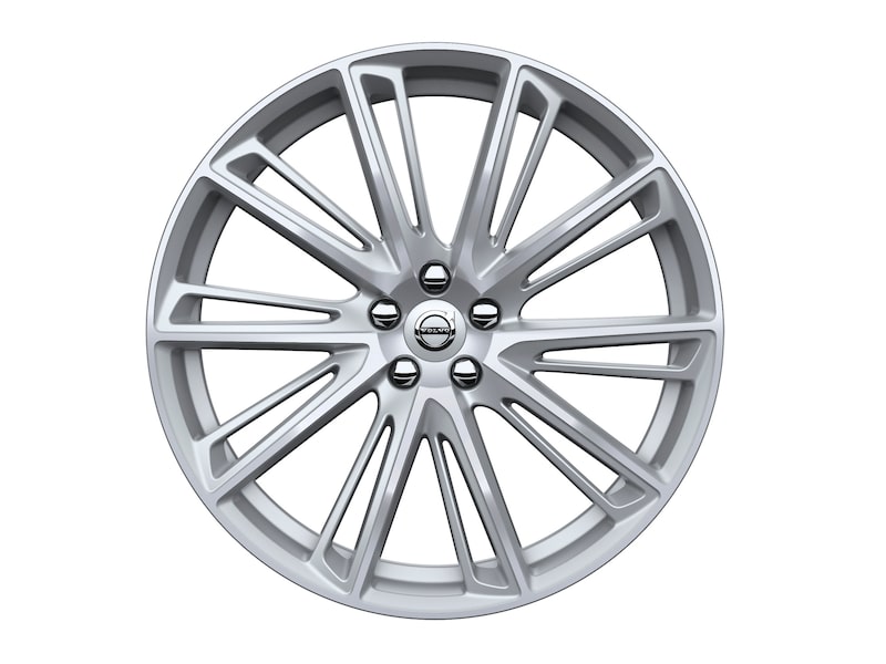 Volvo Original 21" 10-Open Spoke Turbine Tinted Silver Diamond Cut