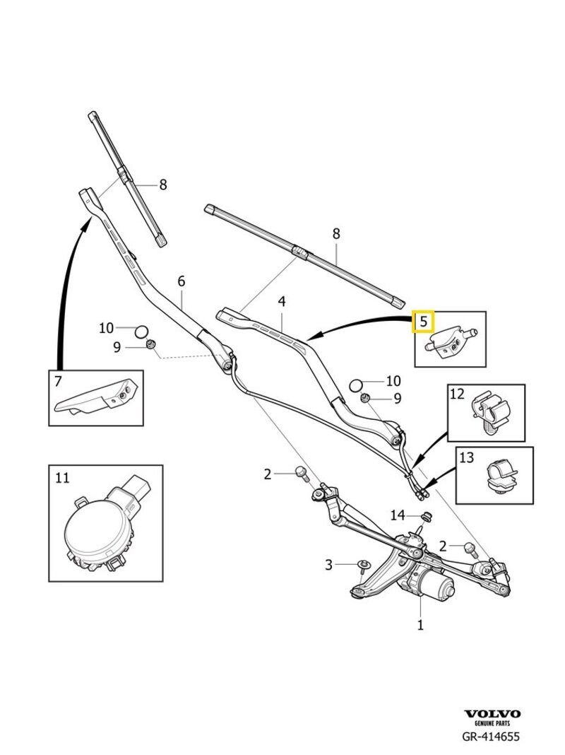 Volvo Original Spolarmunstycke