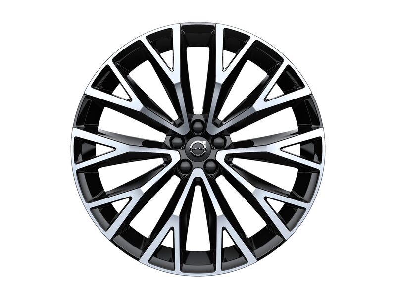 Volvo Original 22" 10-Open Spoke Black Diamond Cut