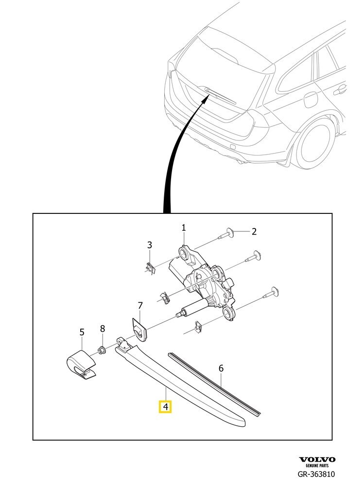 Volvo Original Torkararm