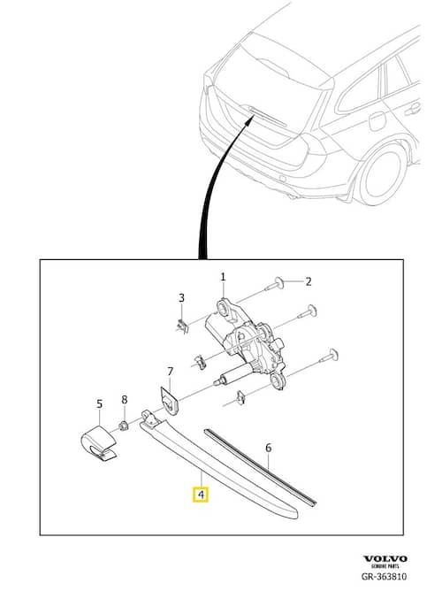 Volvo Original Torkararm