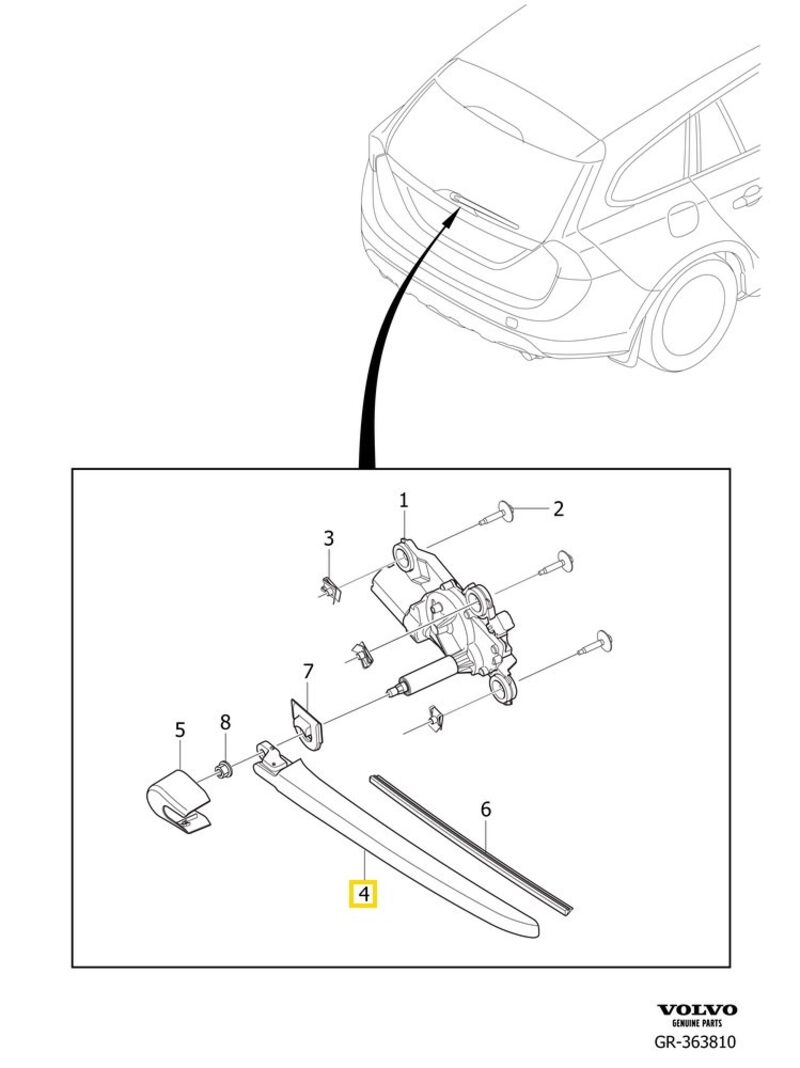 Volvo Original Torkararm