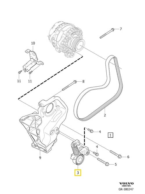 Volvo Original Spännrulle