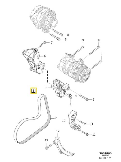 Volvo Original Hjälpaggregatsremsats