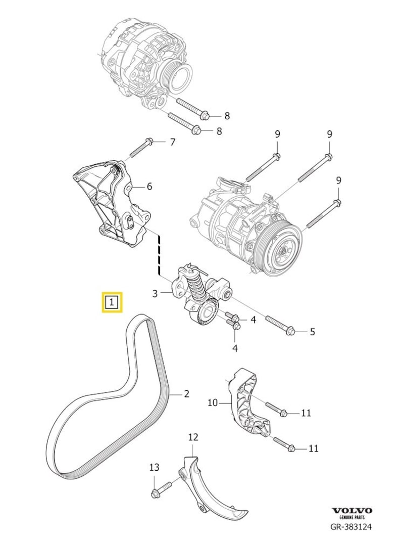 Volvo Original Hjälpaggregatsremsats