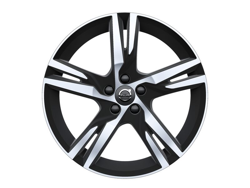Volvo Original 19" 5-Double Spoke Matt Black Diamond Cut