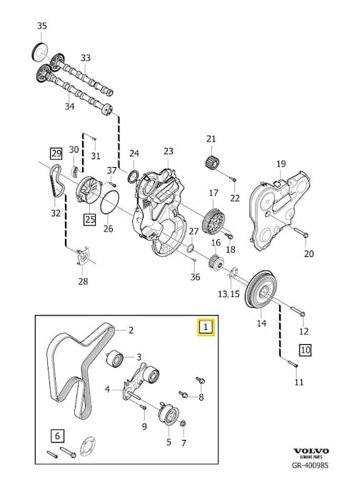Volvo Original Kamremssats