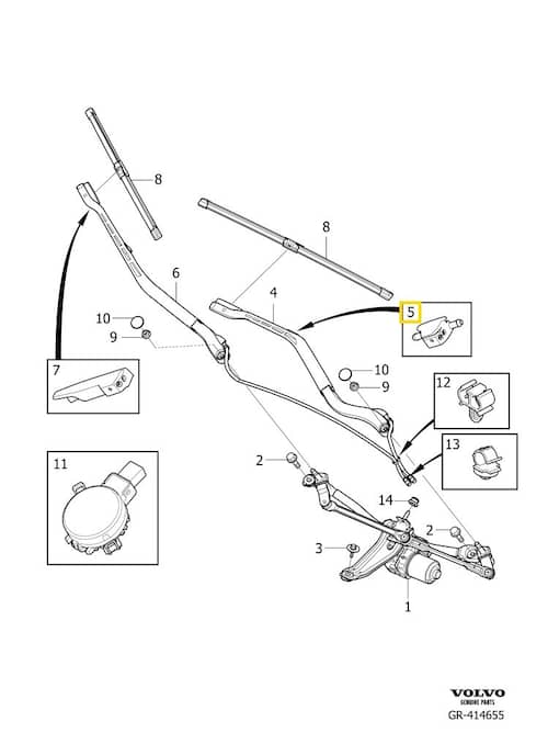 Volvo Original Spolarmunstycke