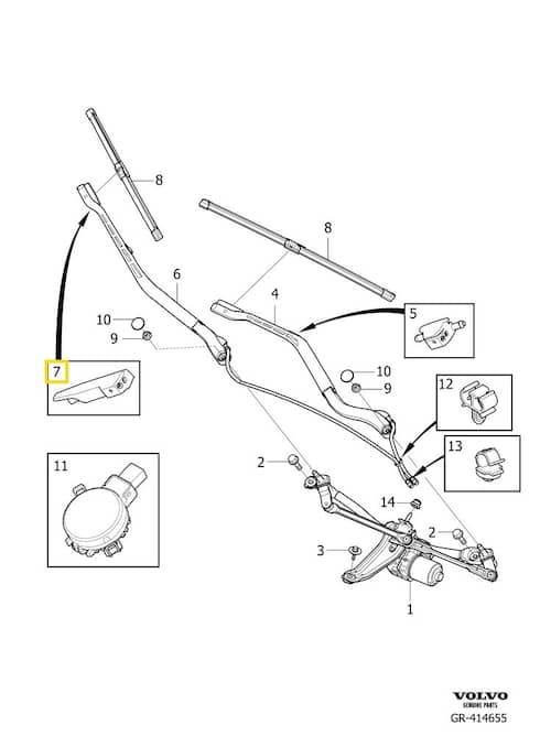 Volvo Original Spolarmunstycke