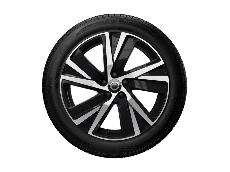 Volvo Original 18" 5-Spoke Black Diamond Cut