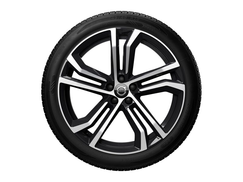 Volvo Original 20" 5-Double Spoke Black Diamond Cut