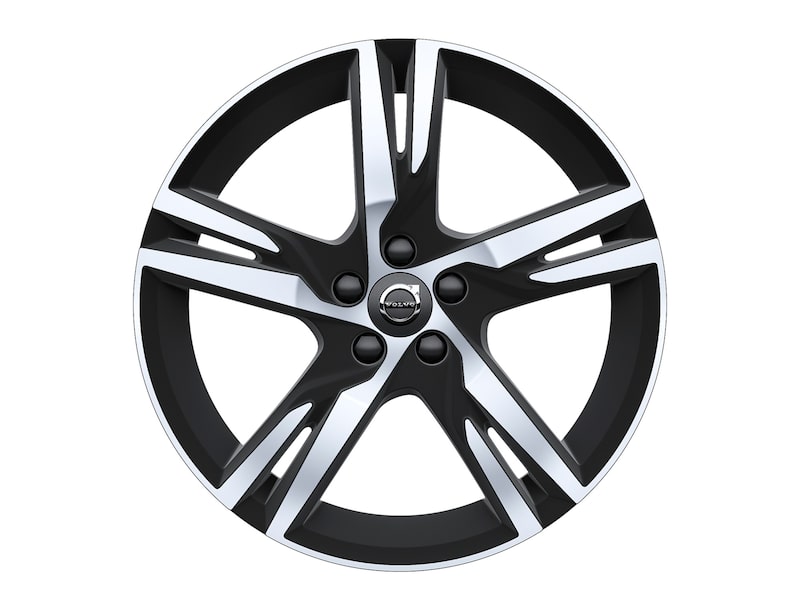 Volvo Original 19" 5-Double Spoke Black Diamond Cut