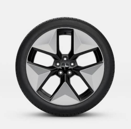 Polestar Original 20" 5-V Spoke Black Silver Alloy