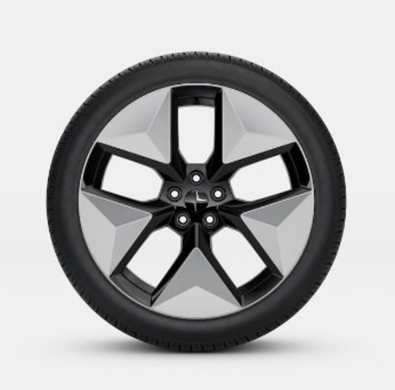 Polestar Original 20" 5-V Spoke Black Silver Alloy