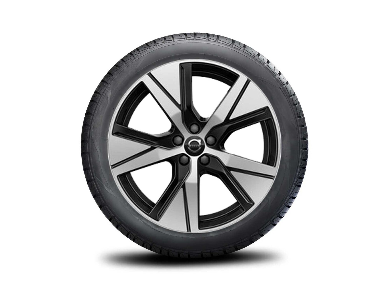Volvo Original 19&quot; 5-Spoke Black Diamond Cut