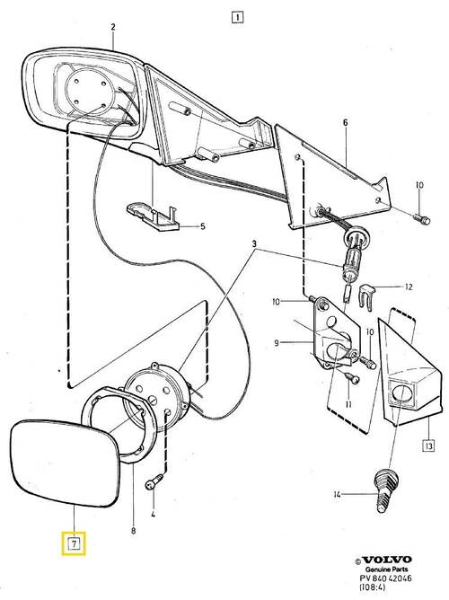 Volvo Original Backspegelglas