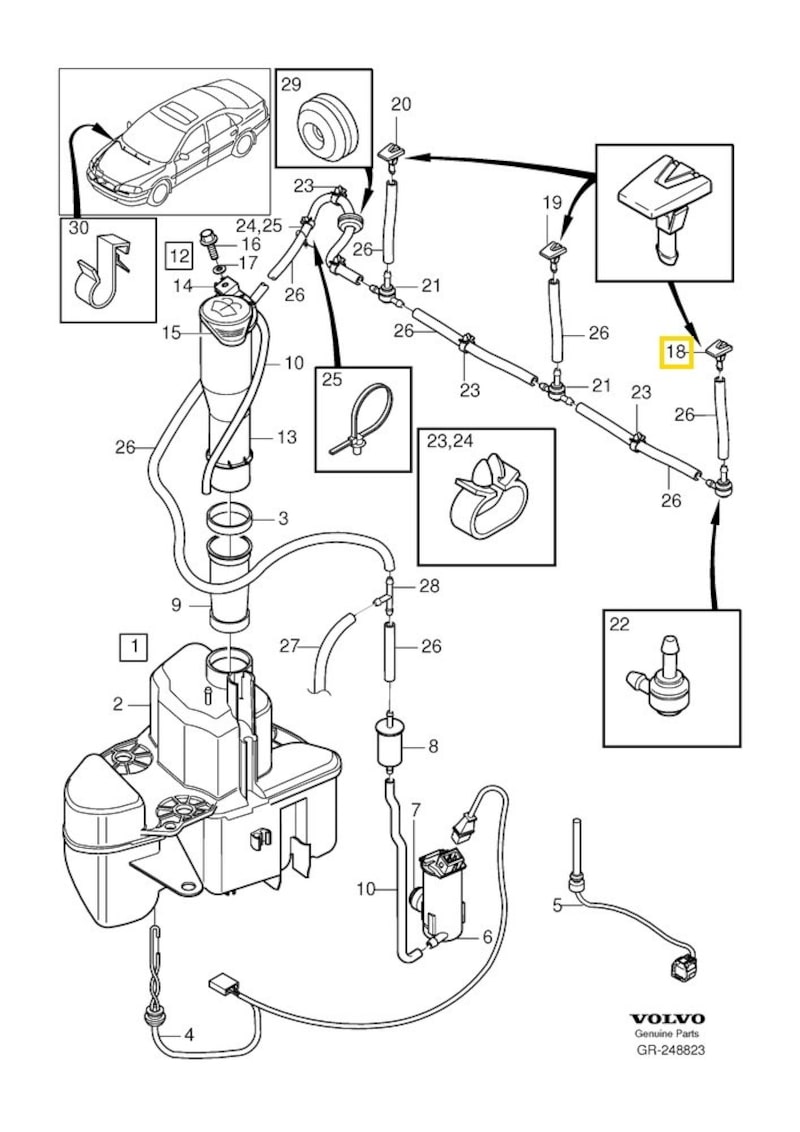 Volvo Original Spolarmunstycke