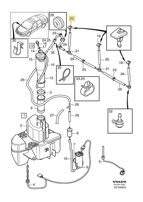 Volvo Original Spolarmunstycke
