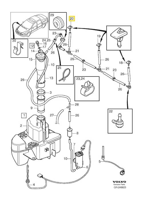 Volvo Original Spolarmunstycke