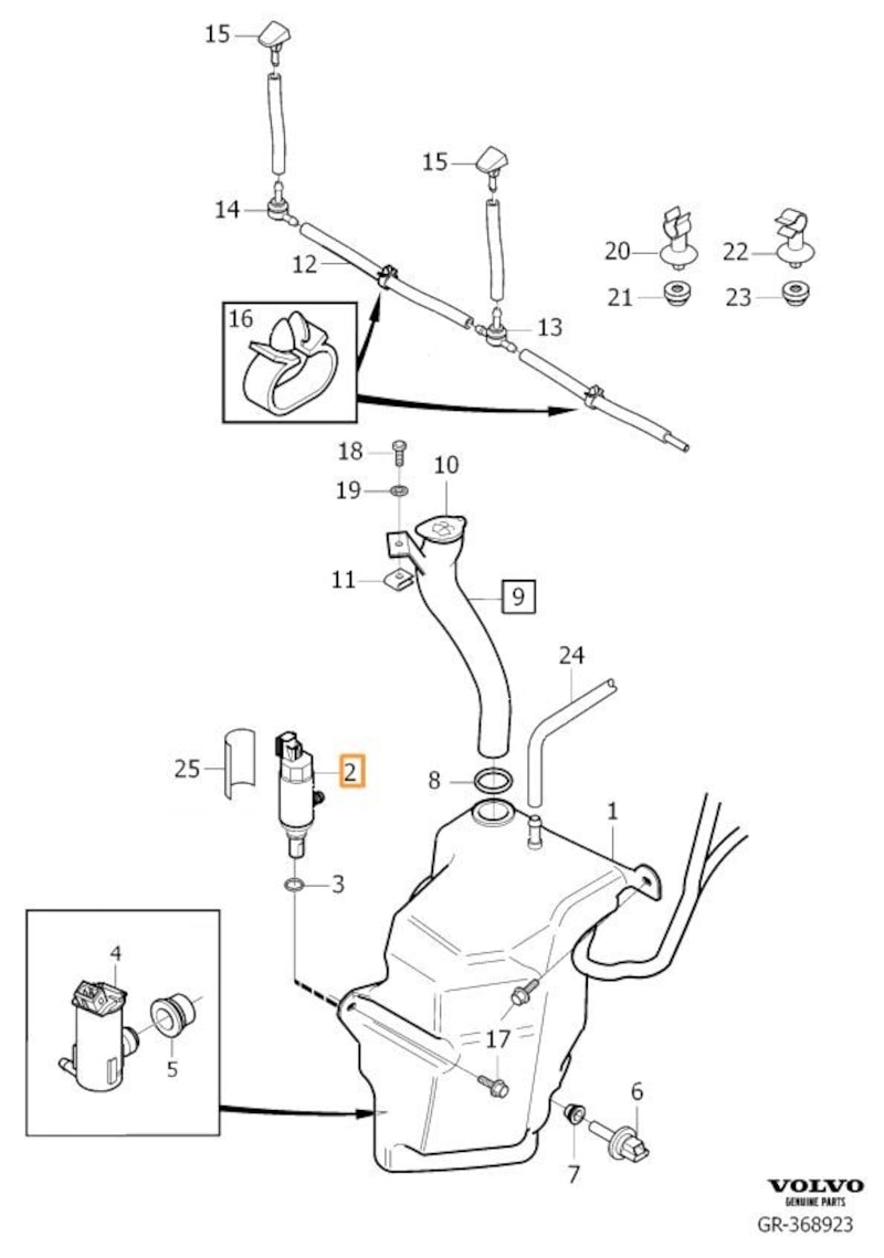 Volvo Original Spolarpump