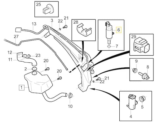Volvo Original Spolarpump