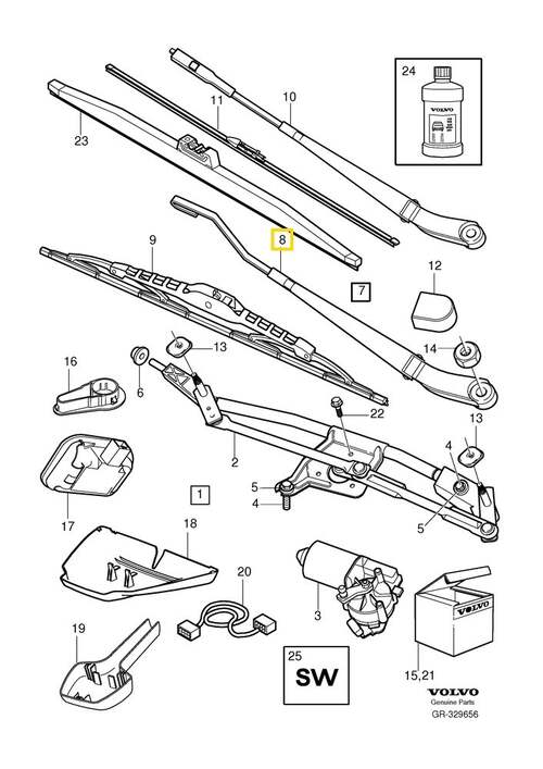 Volvo Original Torkararm