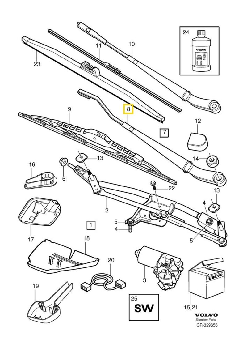 Volvo Original Torkararm