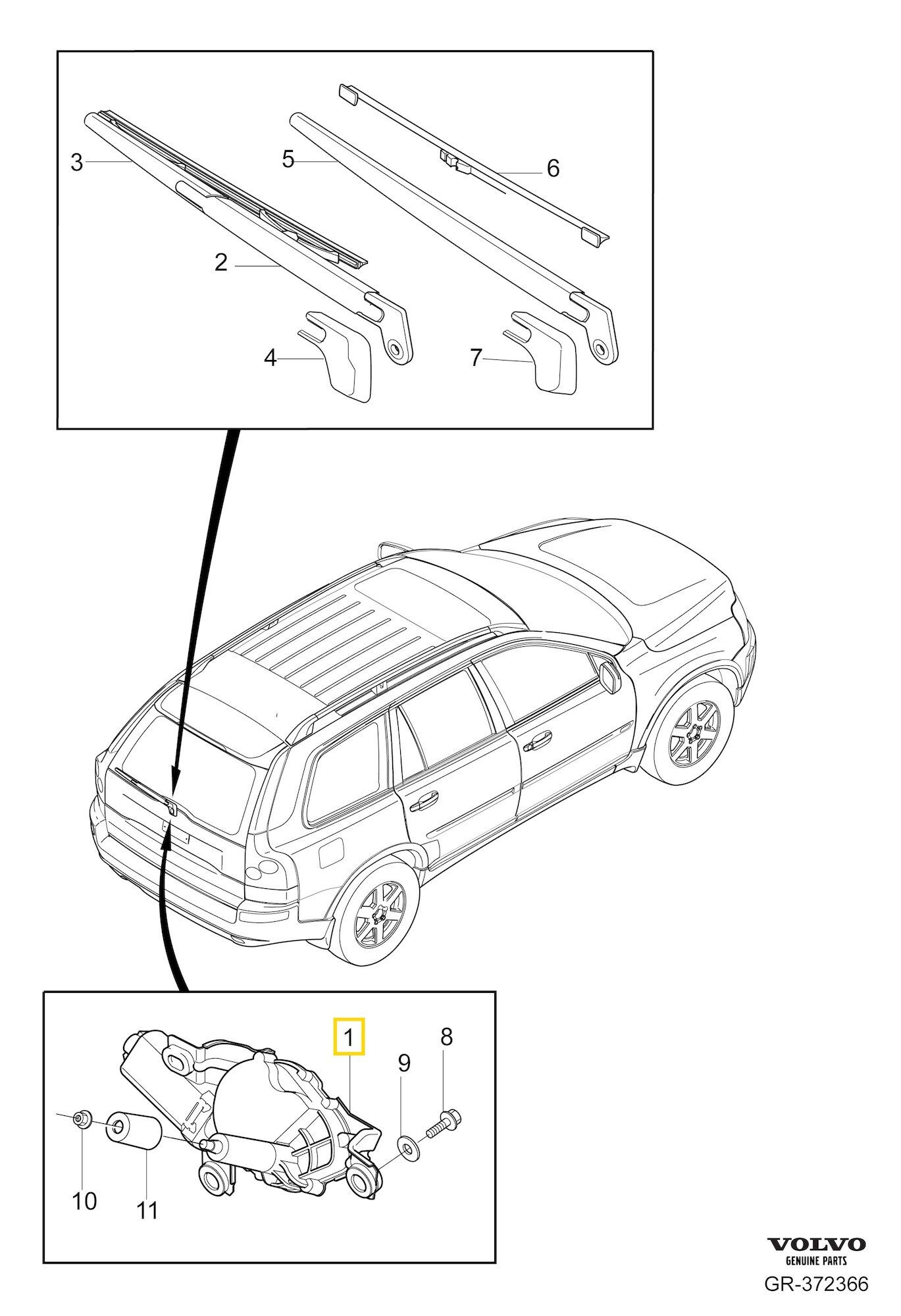 Volvo Original Torkarmotor
