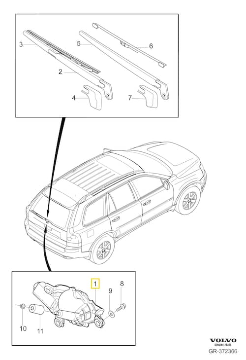 Volvo Original Torkarmotor
