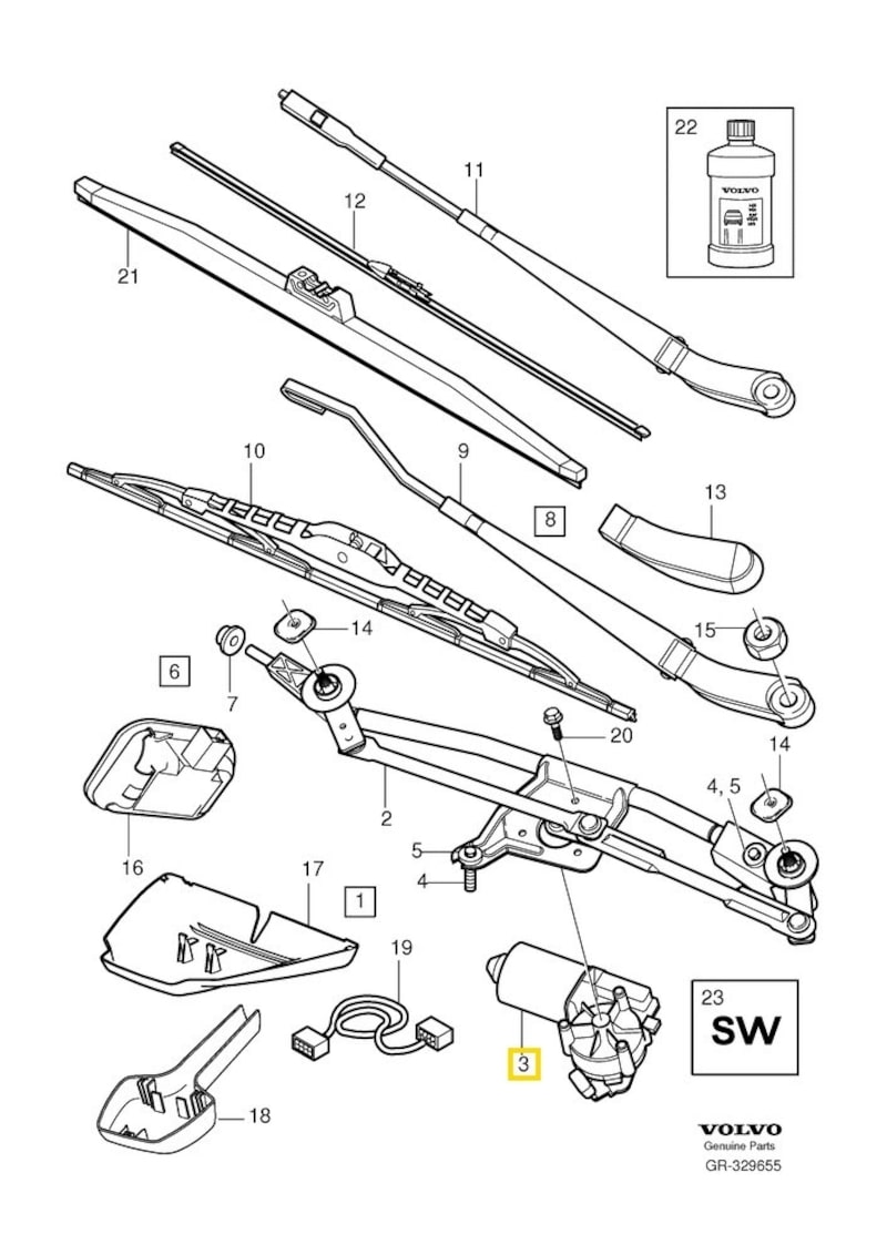 Volvo Original Torkarmotor
