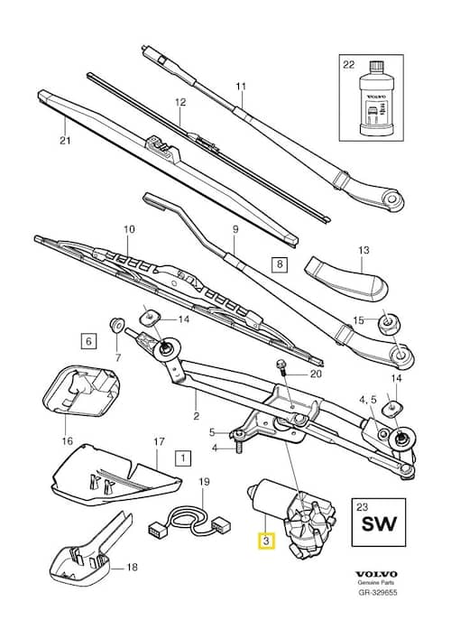Volvo Original Torkarmotor